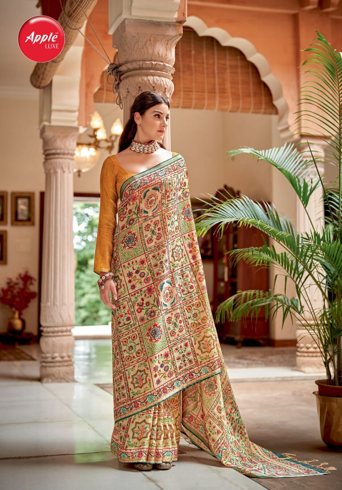 Gruham Vol 1 By Apple Pure Banarasi Zari Silk Printed Sarees Wholesale Shop In Surat
